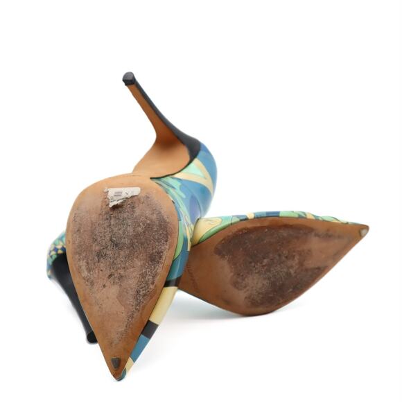 Emilio Pucci Patent Leather Abstract Printed Pumps Size 39 EU - Picture 7 of 12